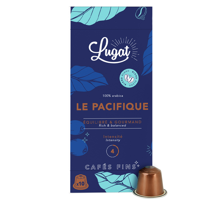 10 Nespresso*-compatibele capsules, smaak Le Pacifique - LUGAT