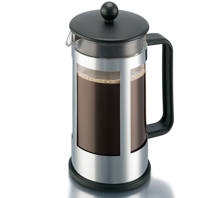Caffettiera a stantuffo Kenya in acciaio inossidabile - 8 tazze / 1 litro - BODUM