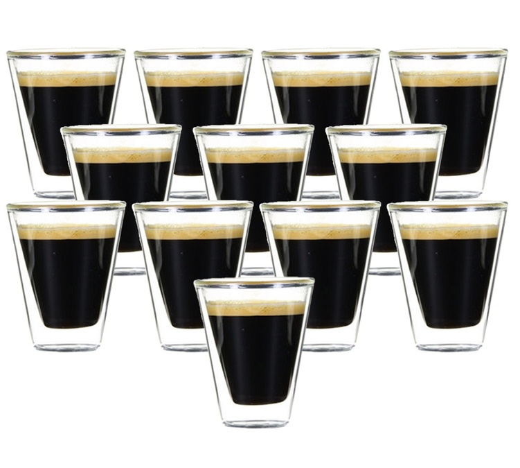 12 doppelwandige Gläser Caffeino, 8,5 cl, BORMIOLI ROCCO