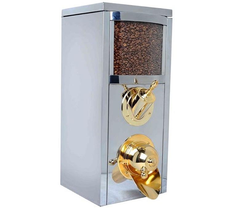 Profesionalus kavos talpyklos modelis KBN102 iš nerūdijančiojo plieno (naujas dizainas) – 5 kg – „Kuban Coffee“