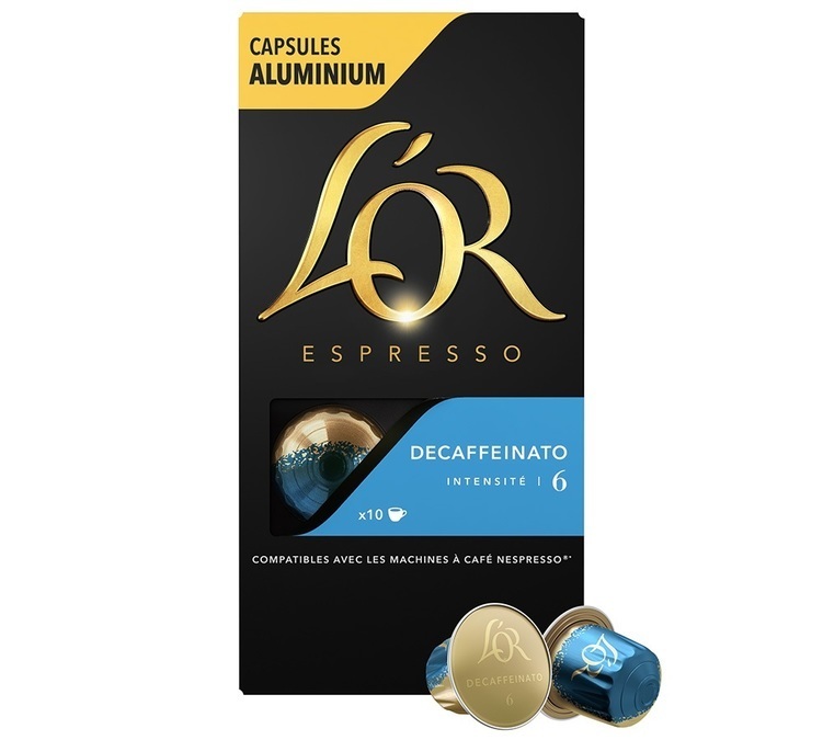 10 capsules, geschikt voor Nespresso* Original, decaffeïnerd - L'OR ESPRESSO