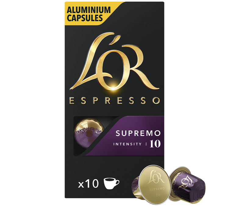 10 капсула, компатибилне са Nespresso* Original Supremo - L'OR ESPRESSO