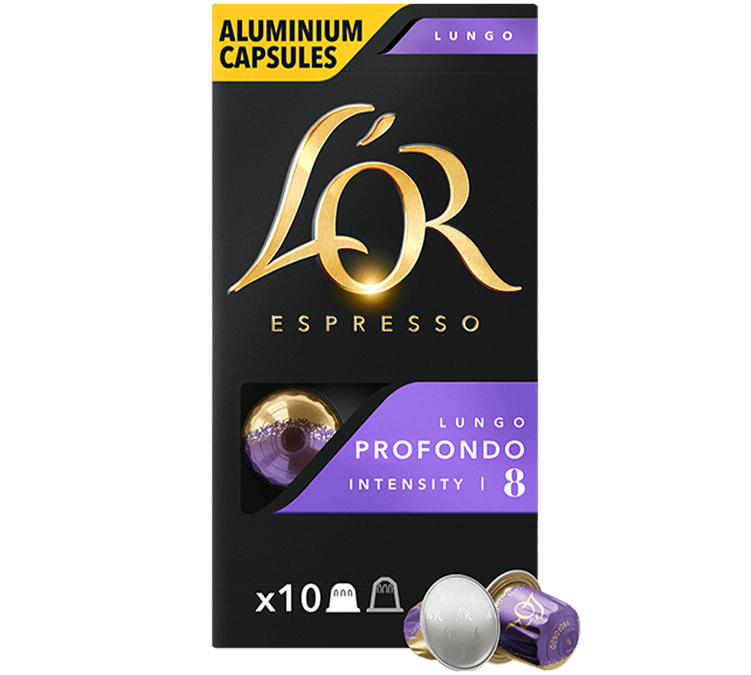 10 cápsulas compatíveis com Nespresso* Original Lungo Profondo – L’OR ESPRESSO