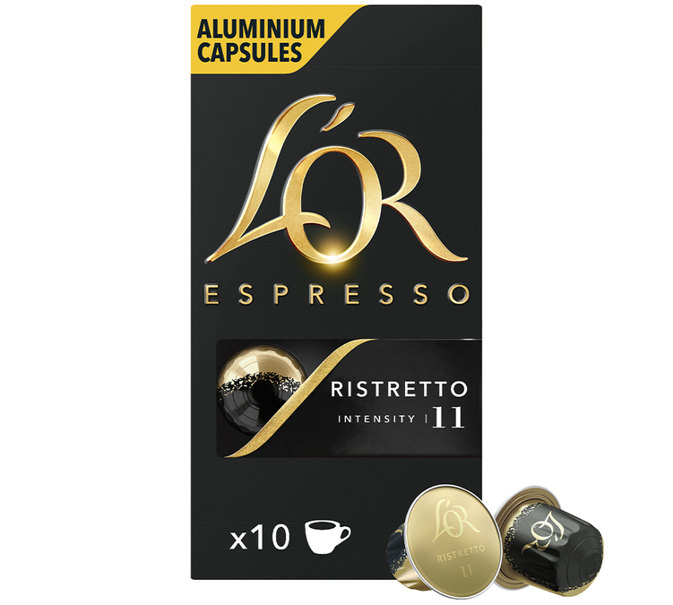 10 kapsler, kompatible med Nespresso* Original Ristretto – L'OR ESPRESSO