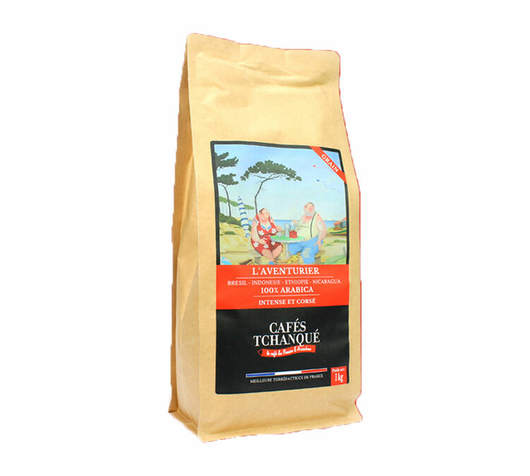 1 kg – hela kaffebönor – L’Aventurier – CAFÉS TCHANQUÉS