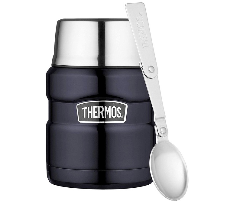 Contenitore termico in acciaio inossidabile Thermos King, colore blu notte, capacità 47 cl - Thermos