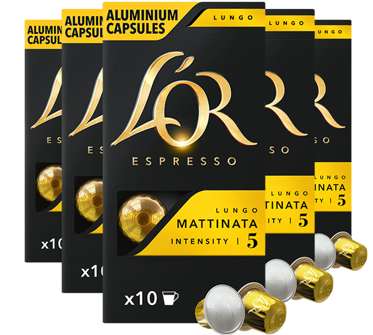 50 капсула, компатибилне са апаратима Nespresso* Original Lungo Mattinata - L'OR ESPRESSO.