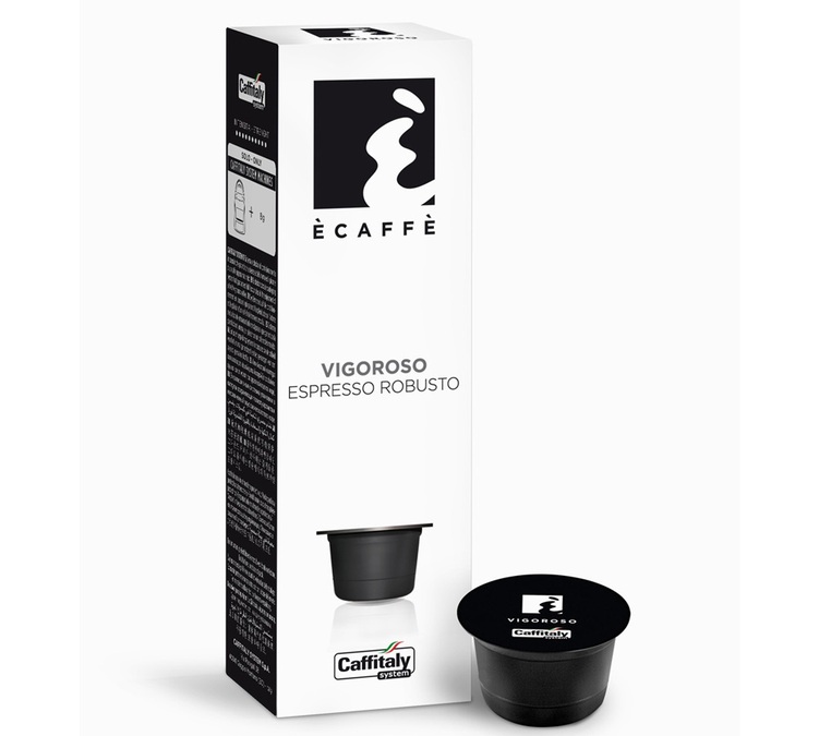 Caffitaly-capsules – Vigoroso Espresso Robusta, 10 stuks