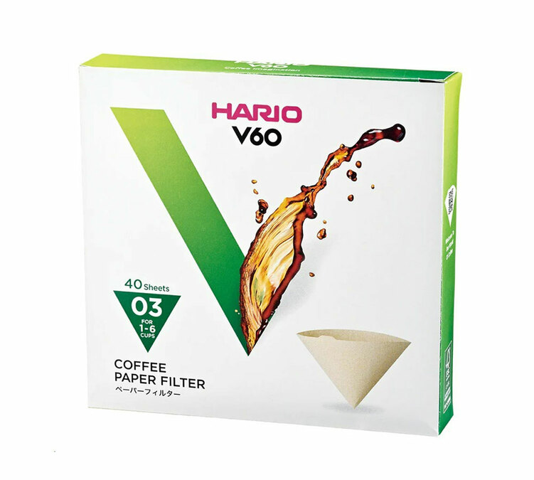 Koffiefilters – voor V60-filterhouder, 1/6 kop, 40 stuks – HARIO