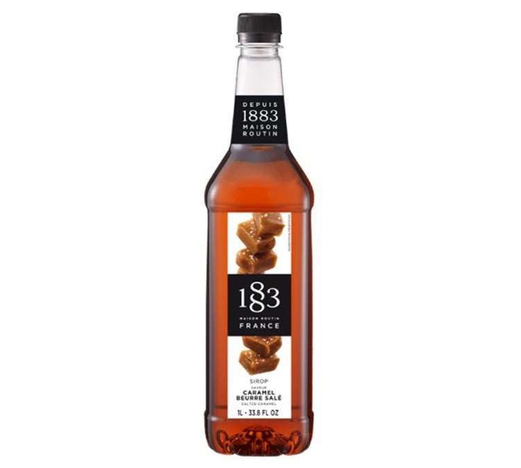 Сироп 1883 Routin, вкус карамел със солена масло – пластмасова бутилка – 1 литър.