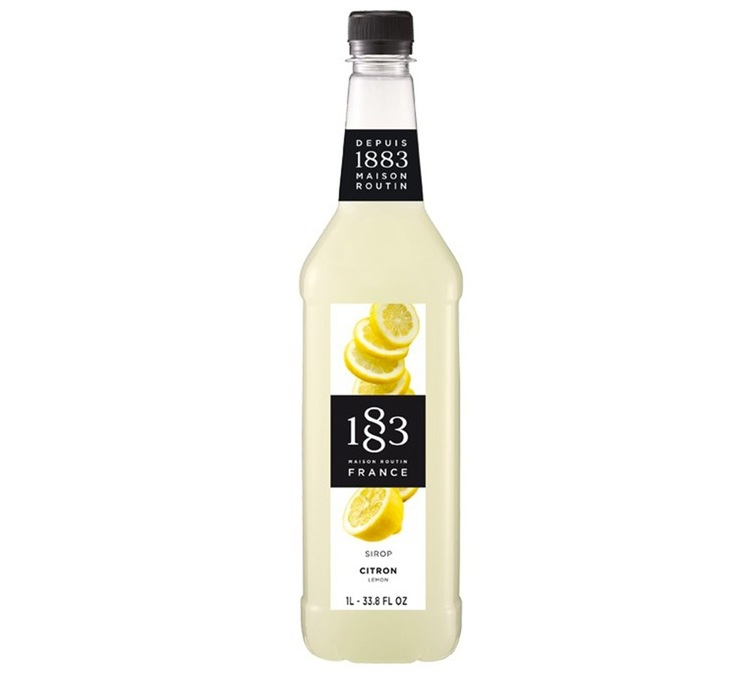 Сироп „1883 Routin“ с вкус на лимон – пластмасова бутилка – 1 литър.