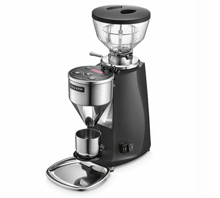 Επαγγελματικός μύλος καφέ με φίλτρο MAZZER Mini Filter, μαύρο χρώμα.