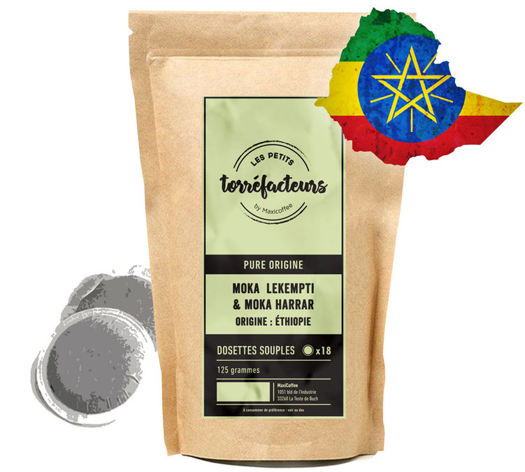 18 Kaffeepads – Moka Harrar/Lekempti, Äthiopien – LES PETITS TORREFACTEURS