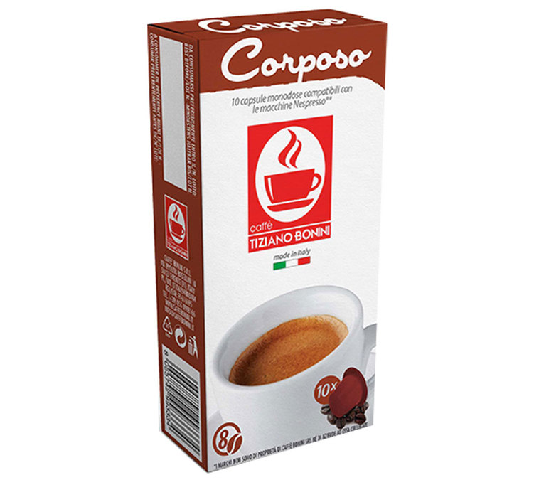 Capsule compatibili con Nespresso® Corposo, confezione da 10 - Bonini