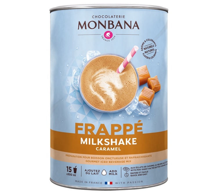 Bevanda ghiacciata tipo Milk Shake, gusto caramello, 1 kg - Monbana