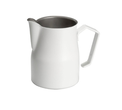 „MOTTA“ pieno ąsotis, nerūdijančio plieno, matinė balta spalva, 350 ml.