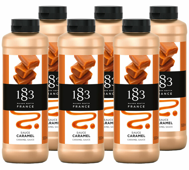 Lot de 6 Sauces Topping saveur Caramel - 1883 Routin - 6 x 500 ml