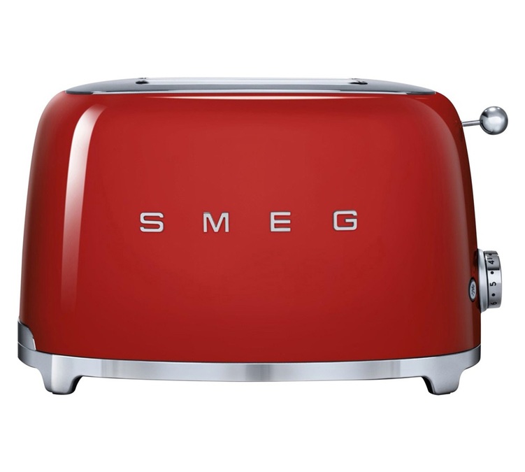 SMEG TSF01RDEU broodrooster, rood, voor 2 sneetjes