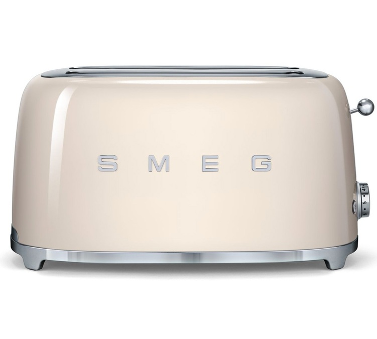 Tostadora TSF02CREU, 4 rebanadas, color crema, SMEG.