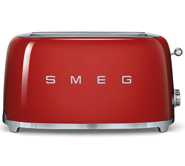 Τοστιέρα TSF02RDEU, κόκκινη, για 4 φέτες ψωμί - SMEG