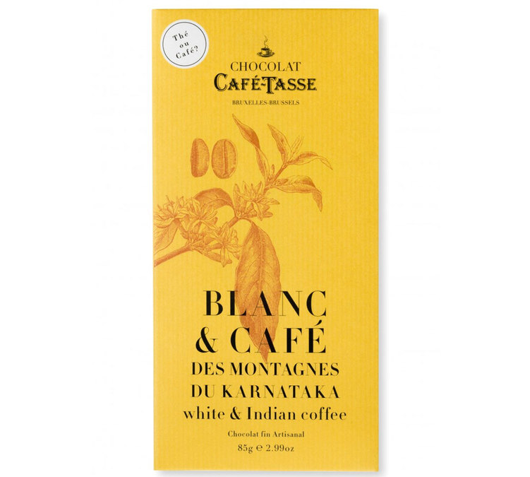 Tavoletta di cioccolato bianco e caffè indiano - 85 g - CAFÉ TASSE