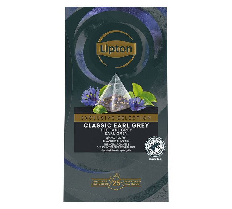 Sort te, Earl Grey, eksklusivt utvalg – 25 teposer – LIPTON
