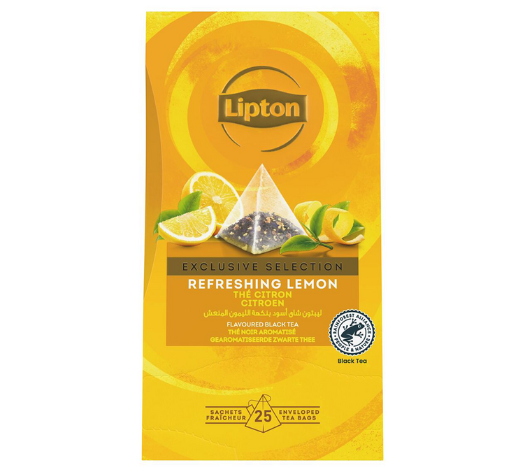 Sort te med sitron – eksklusivt utvalg – 25 teposer – LIPTON