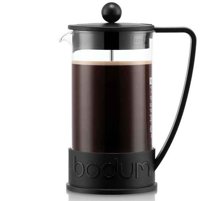 Kolbenkaffeemaschine Brazil, schwarz – für 8 Tassen / 1 Liter – BODUM