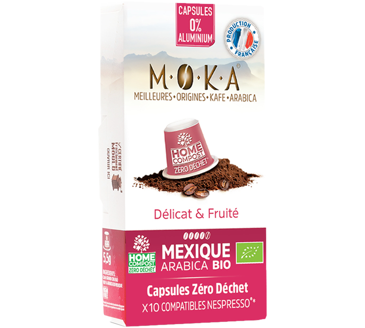 10 kompatible kapsler for Nespresso* Original, Mexico Bio – MOKA