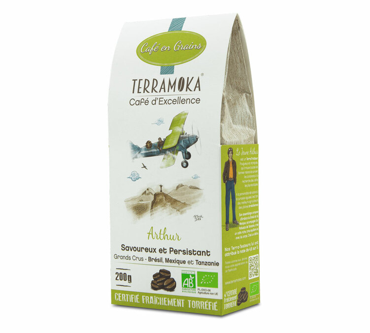 200 g - Café en grain - Arthur Bio Arabica/Robusta - TERRAMOKA