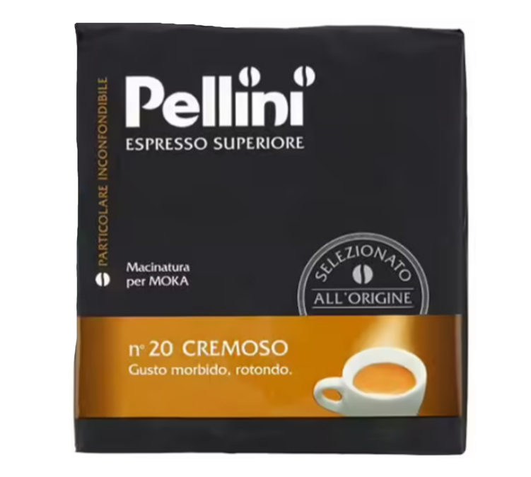 2 x 250 g - Gemahlener Kaffee - Nr. 20 Cremoso - PELLINI
