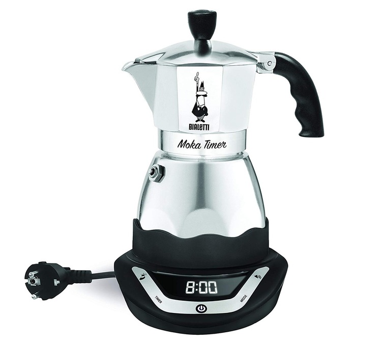 Elektrische italienische Kaffeemaschine – Moka Timer – für 6 Tassen / 30 cl – BIALETTI