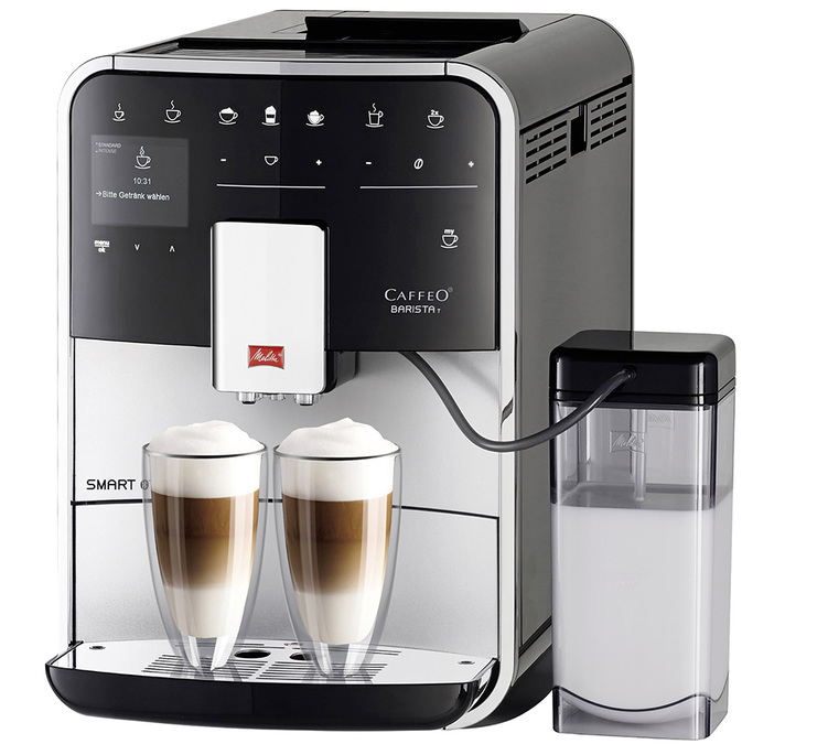 „Expresso Broyeur“ – „Melitta Barista T Smart“ kavos malūnėlis, sidabrinės ir juodos spalvos, modelis F830-101.
