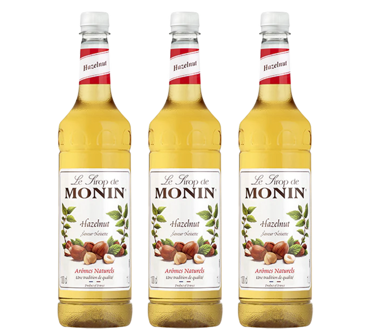 Hazelnut Syrup Plastic bottle for professionals 3 x 1L - MONIN