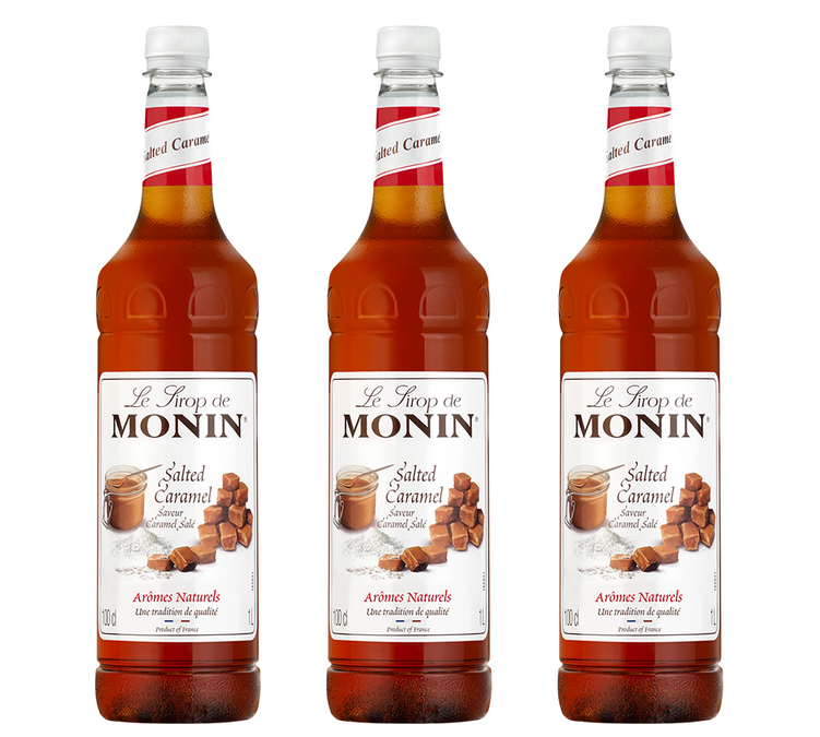 Sirup od slanog karamela, plastična boca, za profesionalnu upotrebu, 3 x 1 l, MONIN.
