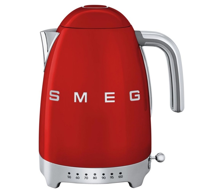 Bollitore KLF04RDEU, temperatura regolabile, rosso, 1,7 litri - SMEG