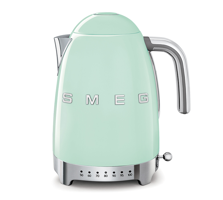 Bouilloire KLF04PGEU température réglable Vert d'eau 1,7 L - SMEG