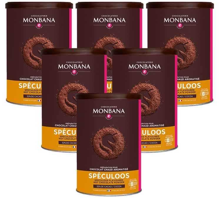 Los 6: Aromatisches Kakaopulver mit Spekulatiusgeschmack – lose, 6 x 250 g – MONBANA