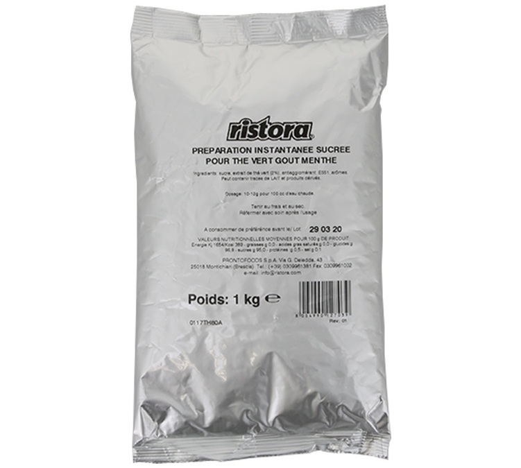 Thé Vert à la Menthe Instantané - Vrac 1 kg - RISTORA