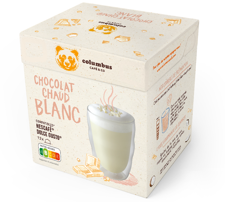 12 капсула, компатибилне са апаратима Nescafé* Dolce Gusto* – бела чоколада – COLUMBUS