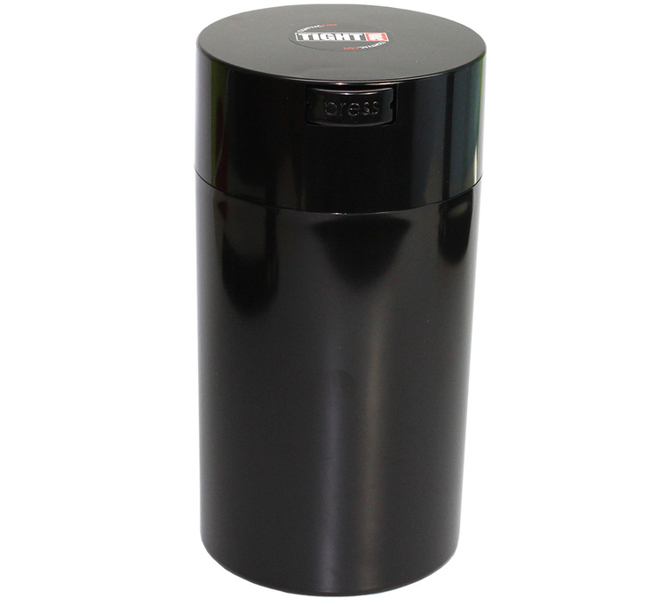 Recipiente hermético con válvula de vacío de 400 g/1,3 l, color negro – Coffeevac.