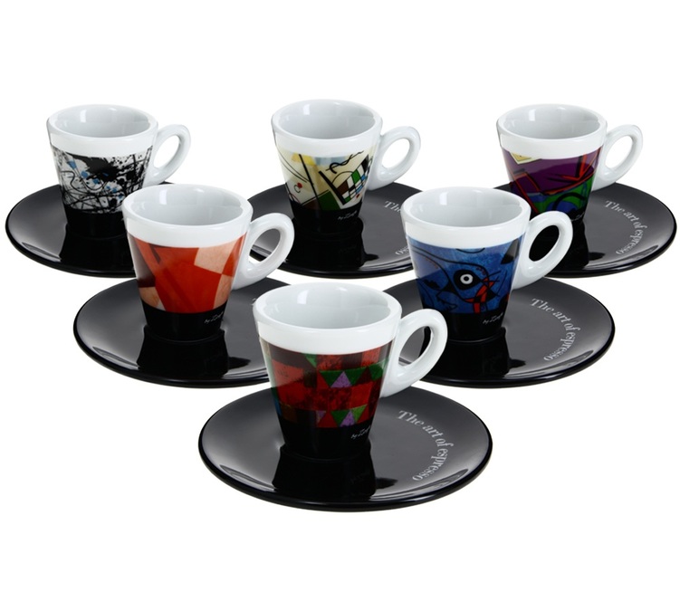 Mukeja – ZICAFFE – mukit ja aluslautaset. Espresso-kahvin taidetta, 7 cl.