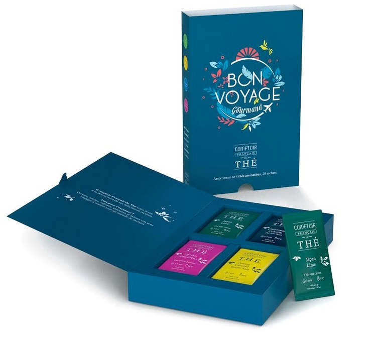 Tee-Geschenkset „Bon Voyage Gourmand“ – 4 x 5 Teebeutel – COMPTOIR FRANÇAIS DU THÉ