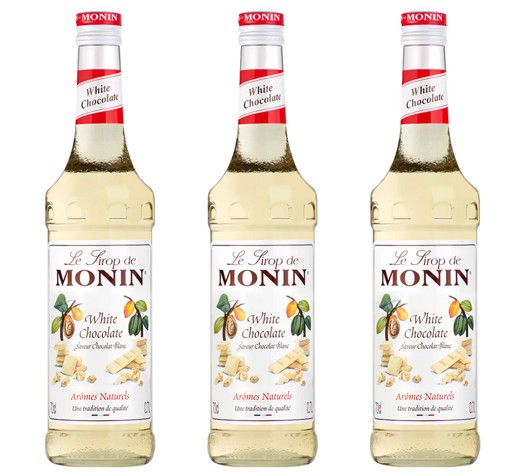 Witte chocoladesiroop voor professionals 3 x 70cl - MONIN