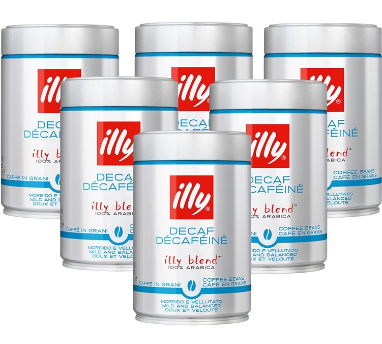 6 x 250g - Café em Grão - Descafeinado Torra Classico - ILLY