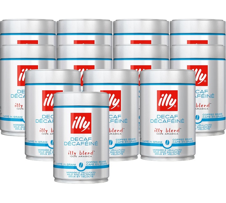 12 x 250 g - Café em grão - Descafeinado Torra Clássica - ILLY