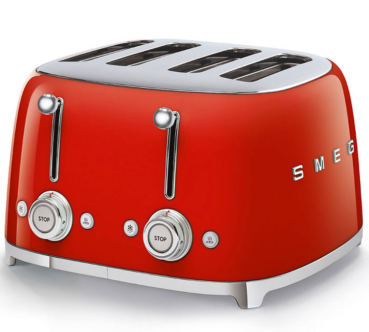 Smeg Skrudintuvas TSF03RDEU 4 Riekės Raudonas