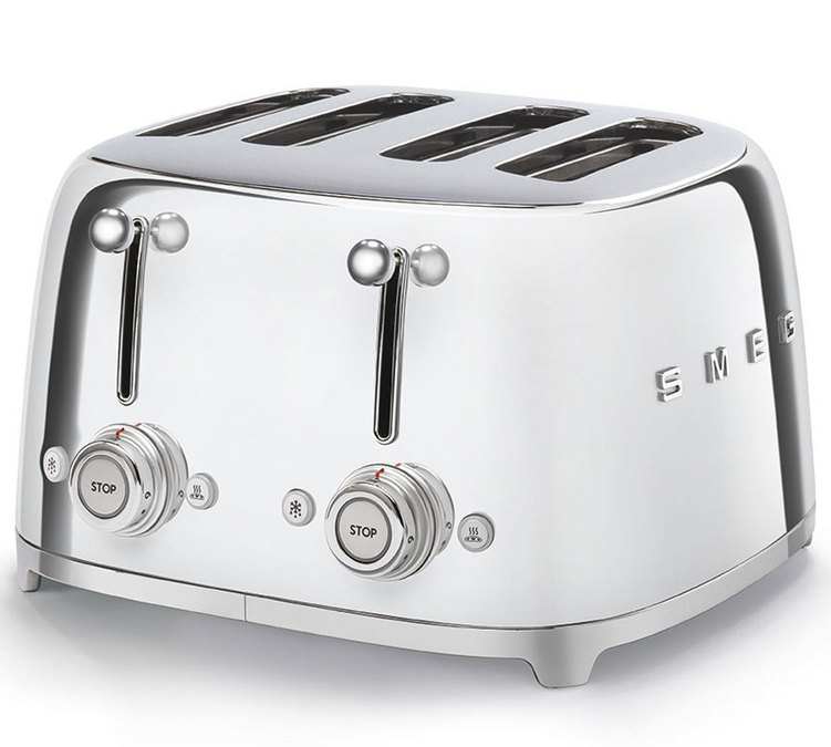 Toster TSF03SSEU 4 kriške Krom - SMEG