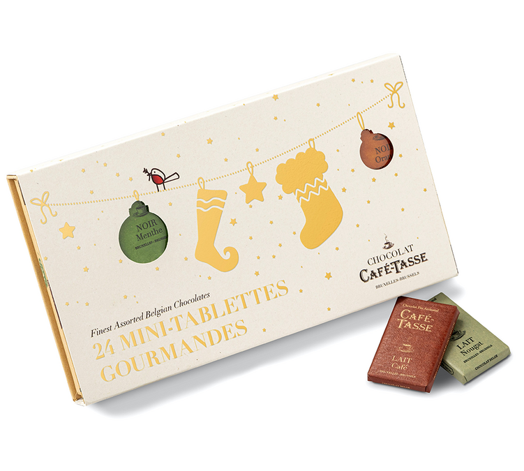 Coffret Chocolat de Noël - 24 mini tablettes - CAFÉ TASSE