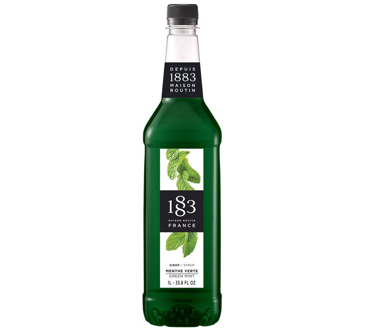 1883 Routin Green Mint Syrup - Plastic Bottle - 1L
